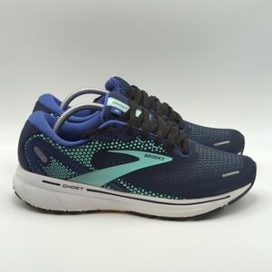 Brooks Ghost 14 Running Shoes Mens Size 10.5 Blue Wide Athletic Mesh NO INSOLE